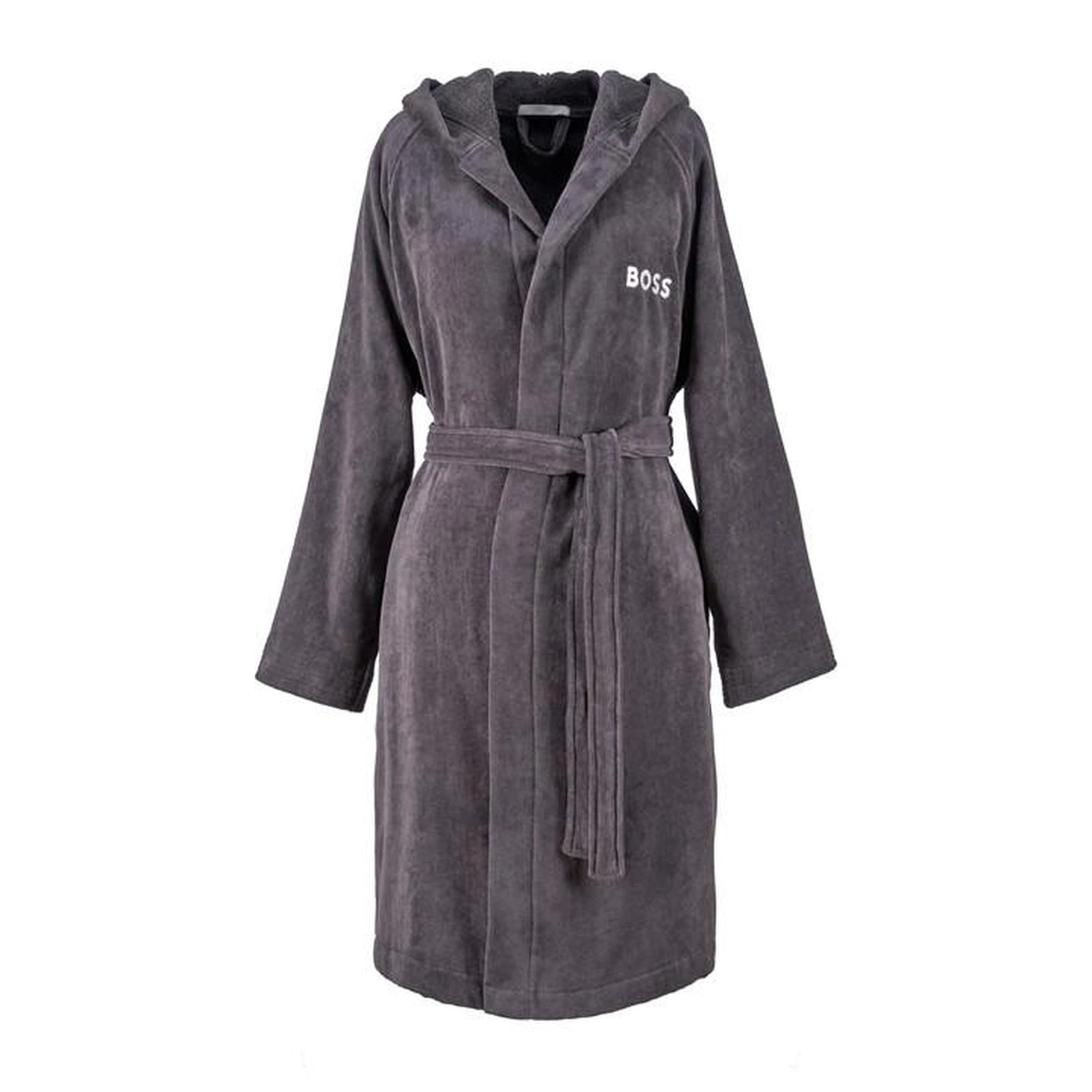 Hugo Boss Hooded Robe - Grey